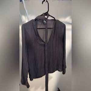 Black Blouse with Neck tie/scarf